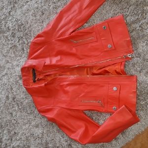 Adrienne Vitadini leather jacket.